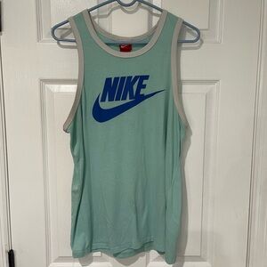 Nike Aqua Tank Top with Bold Blue Logo